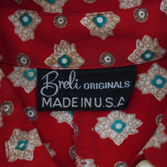 Breli Floral Print V-Neck Ruffle Mini Dress White Sleeveless Sz M - Picture 2 of 6